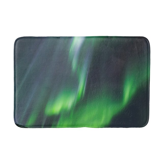 Northern Lights Glowing | North Iceland Bath Mat (Front)