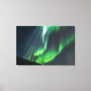 Northern Lights Glowing   North Iceland Canvas Print