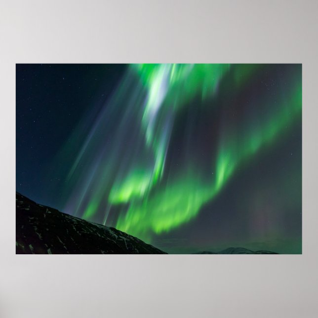 Northern Lights Glowing | North Iceland Poster (Front)