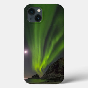 Northern LightS Haukland Beach Island Norway iPhone 13 Case