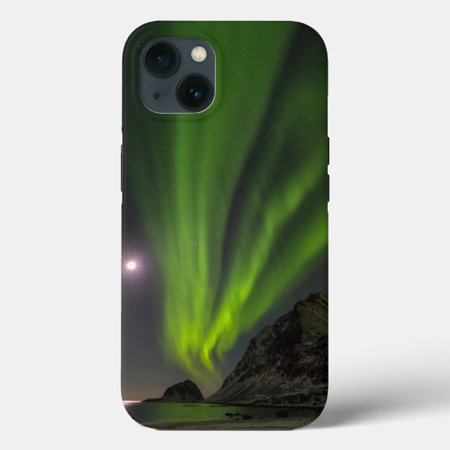 Northern LightS | Haukland Beach Island Norway Case-Mate iPhone Case (Back)