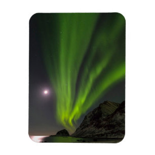 Northern LightS   Haukland Beach Island Norway Magnet