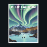 Northern Lights Iceland Blue Lagoon Travel Postcard<br><div class="desc">The Blue Lagoon is Iceland’s most famous geothermal spa, located in Grindavík on the Reykjanes Peninsula, about 45 minutes from Reykjavík. The lagoon is filled with milky-blue, mineral-rich waters heated by the region’s geothermal activity, maintaining a warm temperature around 37–39°C (98–102°F) year-round. The water is rich in silica, algae, and...</div>