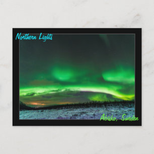 Northern Lights in Abisko Sweden Postcard