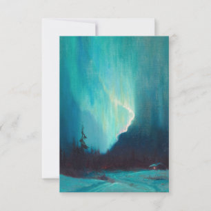 Northern Lights, Juneau, Alaska by Sydney Laurence Thank You Card