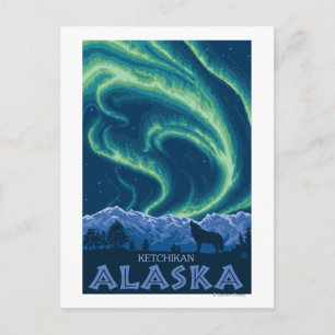 Northern Lights - Ketchikan, Alaska Postcard
