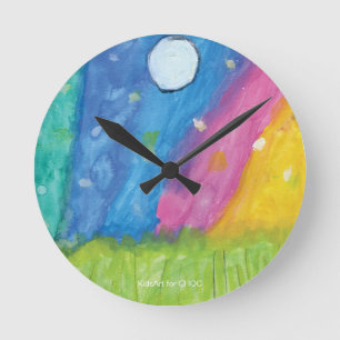 Northern Lights - KidsArt for CHOC Round Clock