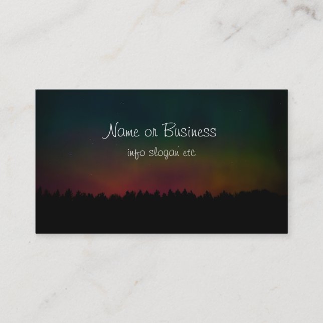 Northern Lights Landscape Business Card (Front)