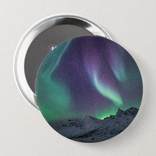 Northern Lights Landscape Photo 10 Cm Round Badge