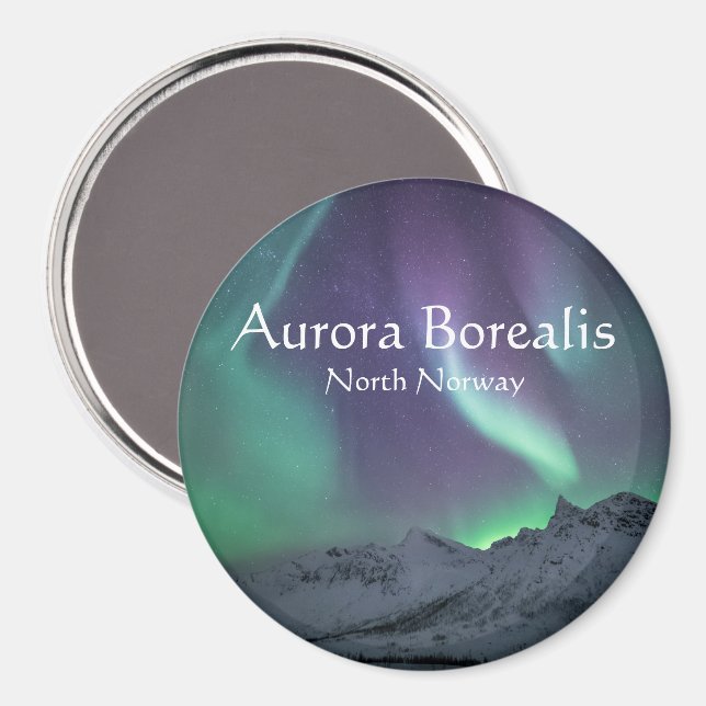 Northern Lights Landscape Photo Magnet (Front/Back)