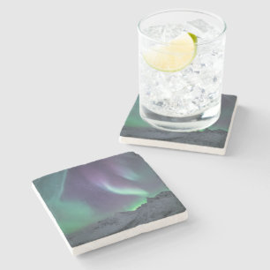 Northern Lights Landscape Photo Stone Coaster
