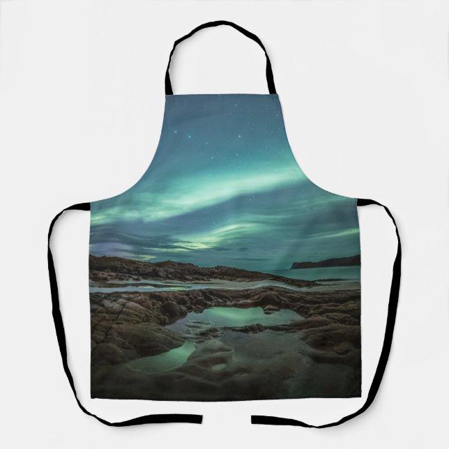 Northern Lights Landscape Photograph Apron (Front)