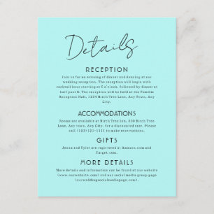 Northern Lights Large Wedding Enclosure Card
