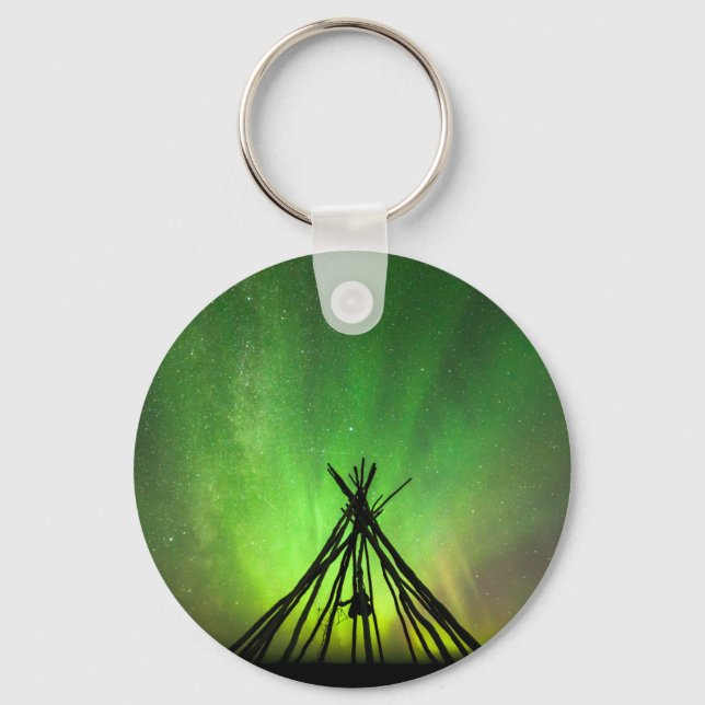 Northern lights lavvu key ring (Front)