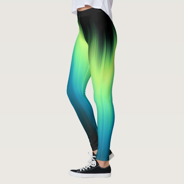 Northern Lights Leggings Aurora Sky Leggings (Left)