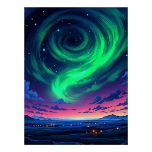 Northern Lights Magic Poster