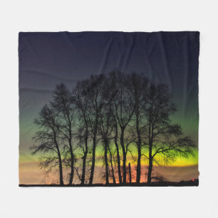 Northern Lights   Manitoba Canada Grande Pointe Fleece Blanket