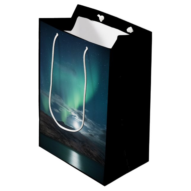 Northern Lights Medium Gift Bag (Front Angled)