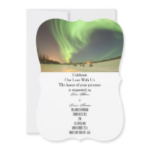 Northern Lights Menu Wedding Party Guests Bridal