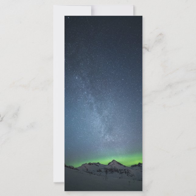 Northern Lights Milky Way Photo Card (Front)