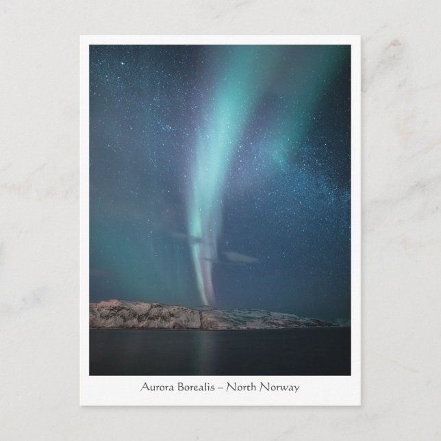 Northern Lights Milky Way Postcard (Front)