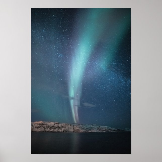 Northern Lights Milky Way Poster (Front)