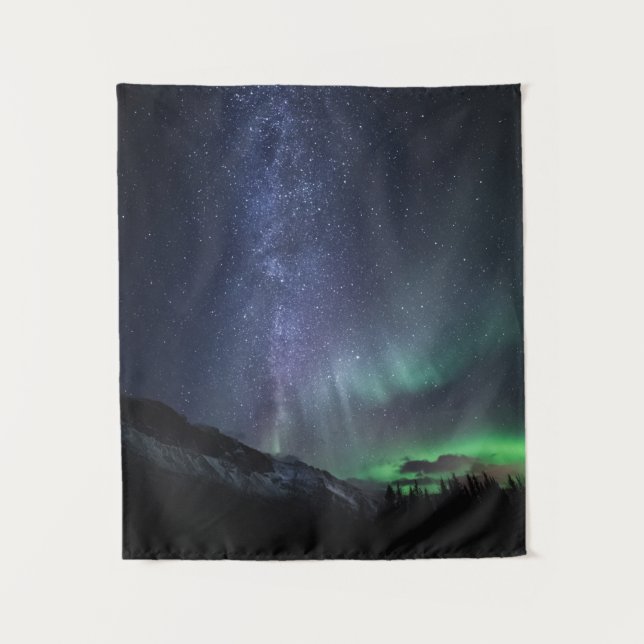 Northern Lights Milky Way Tapestry (Front)
