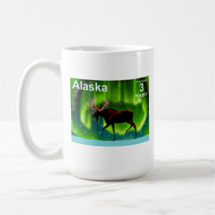 Northern Lights Moose Coffee Mug