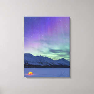 Northern Lights Moose Pass Kenai Peninsula Canvas Print