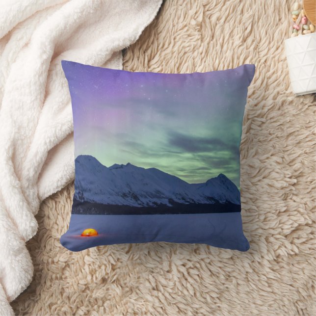 Northern Lights Moose Pass | Kenai Peninsula Cushion (Blanket)