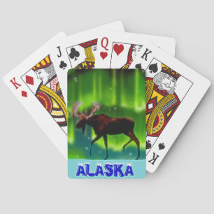 Northern Lights Moose Playing Cards