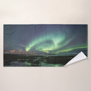 Northern Lights Nature Photo Bath Towel