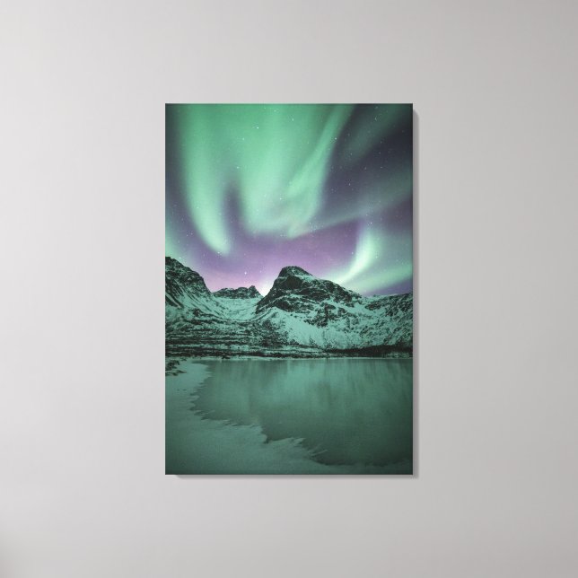 Northern Lights Nature Photo Canvas Print (Front)