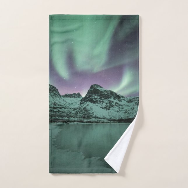 Northern Lights Nature Photo Hand Towel (Hand Towel)