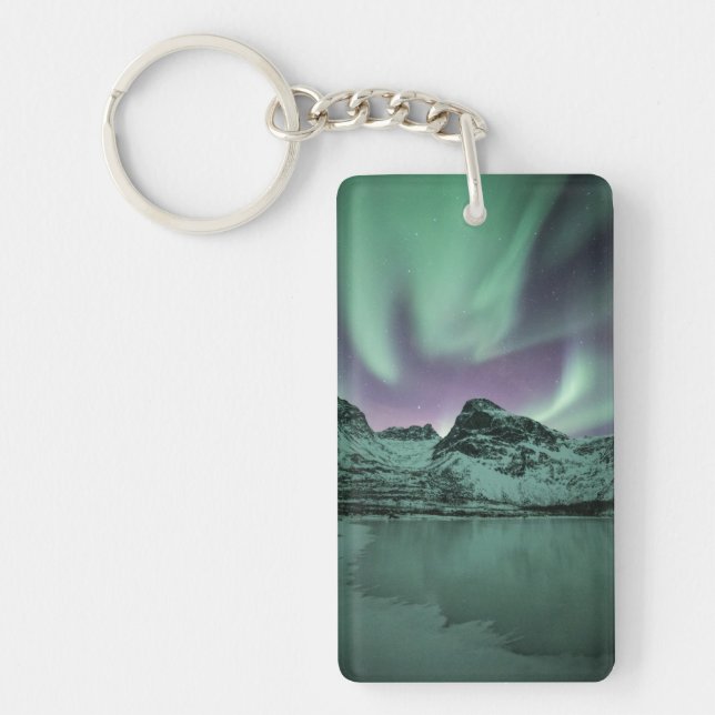 Northern Lights Nature Photo Key Ring (Front)