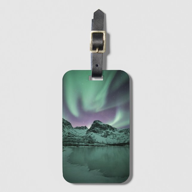 Northern Lights Nature Photo Luggage Tag (Front Vertical)