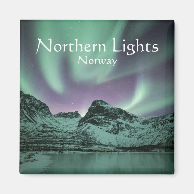 Northern Lights Nature Photo Magnet (Front)