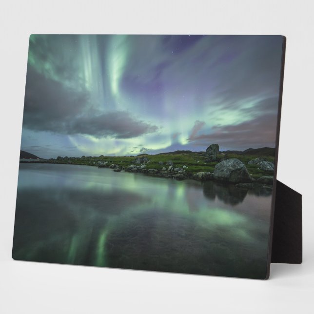 Northern Lights Nature Photo Plaque (Side)
