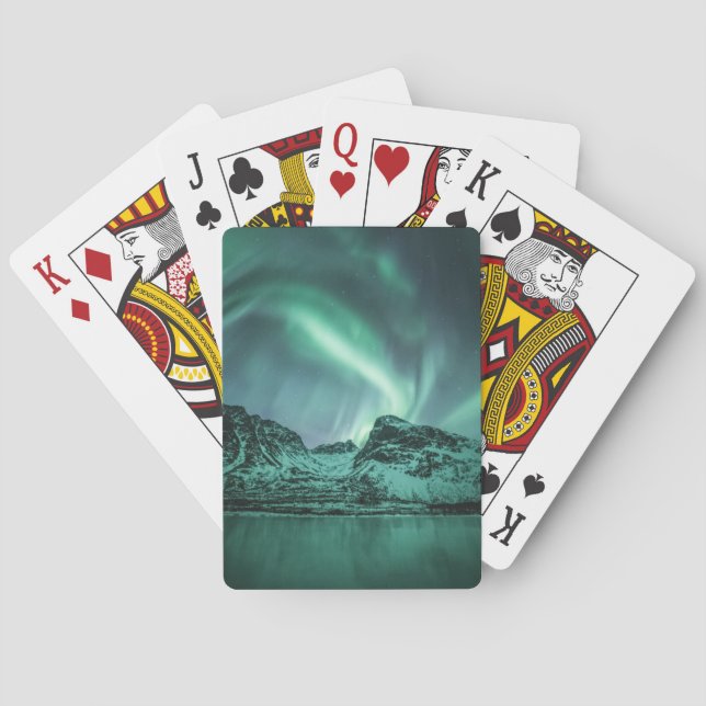 Northern Lights Nature Photo Playing Cards (Back)