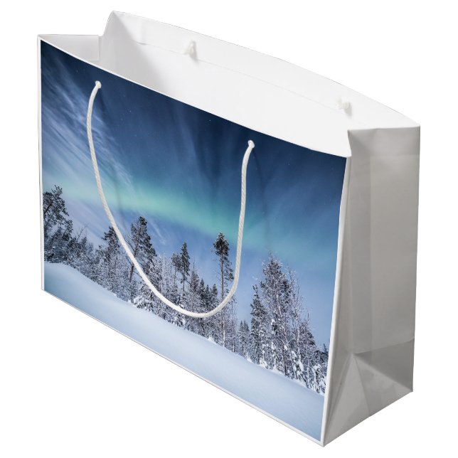 Northern Lights North Norway Large Gift Bag (Back Angled)