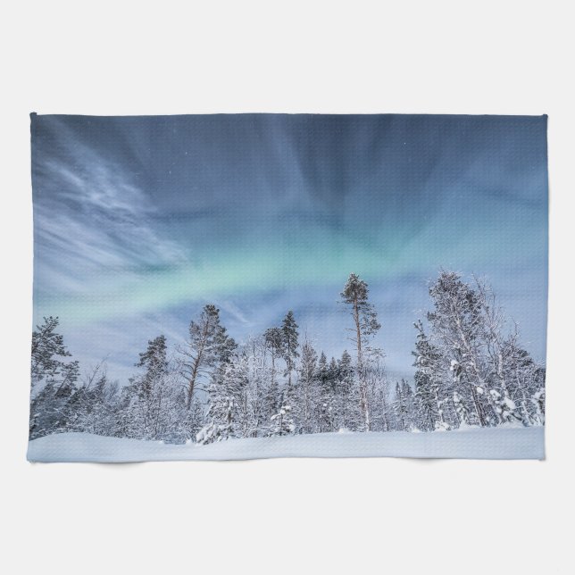 Northern Lights North Norway Tea Towel (Horizontal)