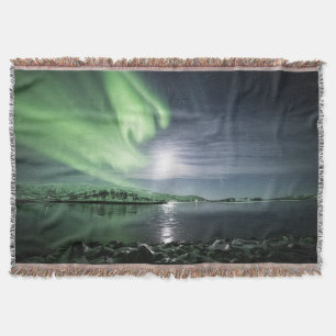 Northern Lights North Norway Throw Blanket