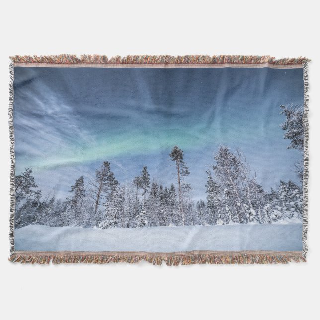 Northern Lights North Norway Throw Blanket (Front)