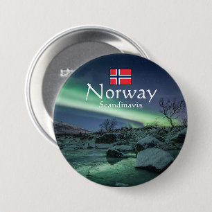Northern Lights Norway 7.5 Cm Round Badge