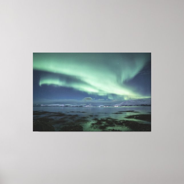 Northern Lights Norway Canvas Print (Front)