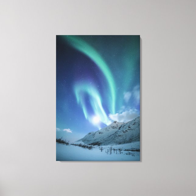 Northern Lights Norway Canvas Print (Front)