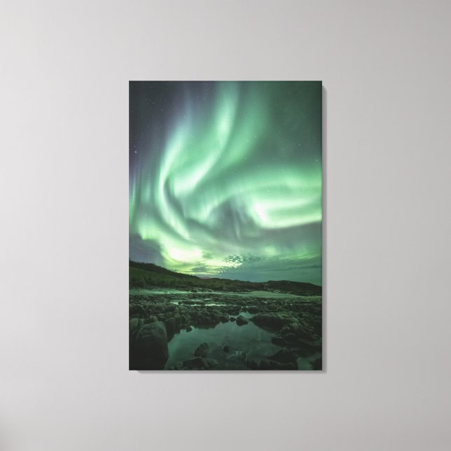 Northern Lights Norway Canvas Print (Front)