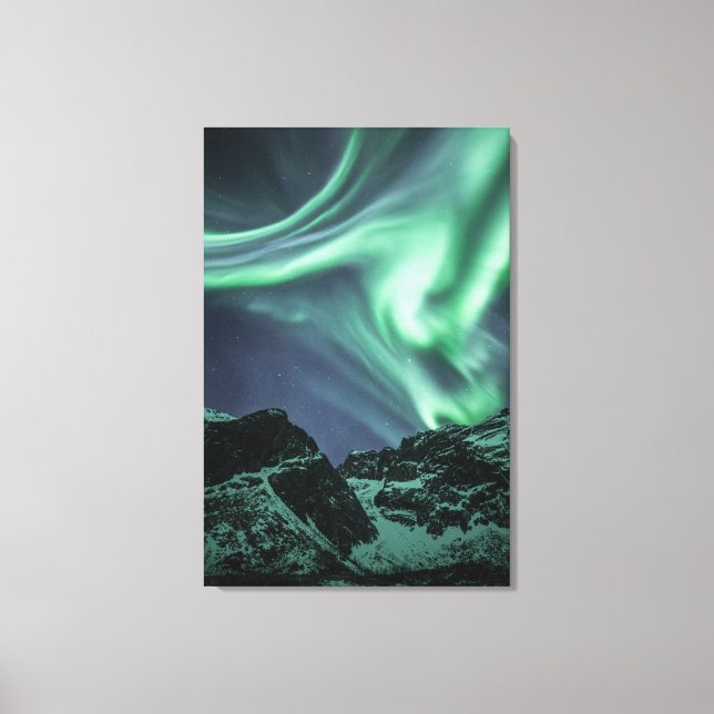 Northern Lights Norway Canvas Print (Front)