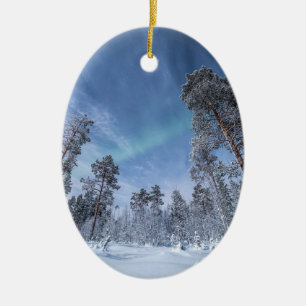 Northern Lights Norway Ceramic Tree Decoration