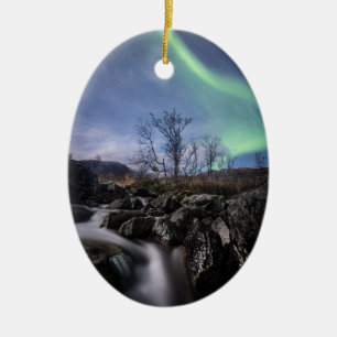 Northern Lights Norway Ceramic Tree Decoration